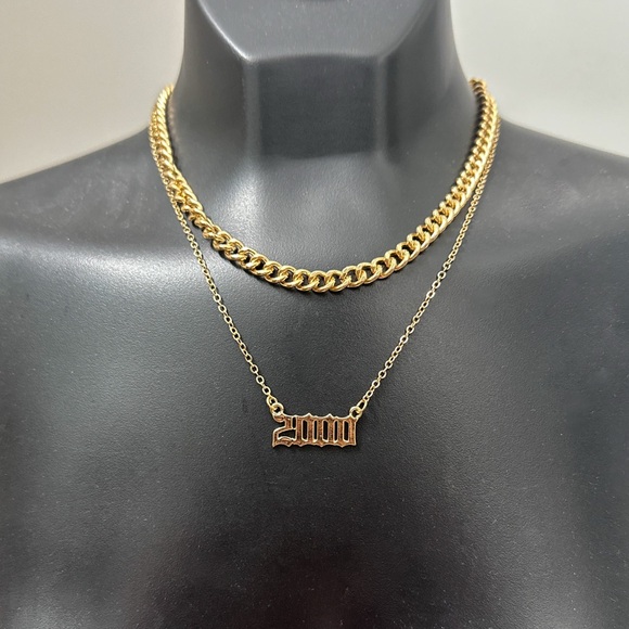 Millennial Double-Chain Gold-Tone Necklace - Picture 8 of 8